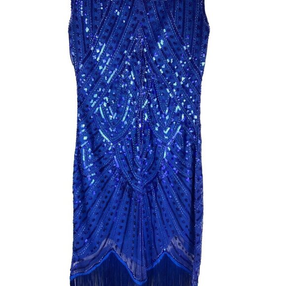 Fundaisy sequined long cocktail dress large - Picture 7 of 15